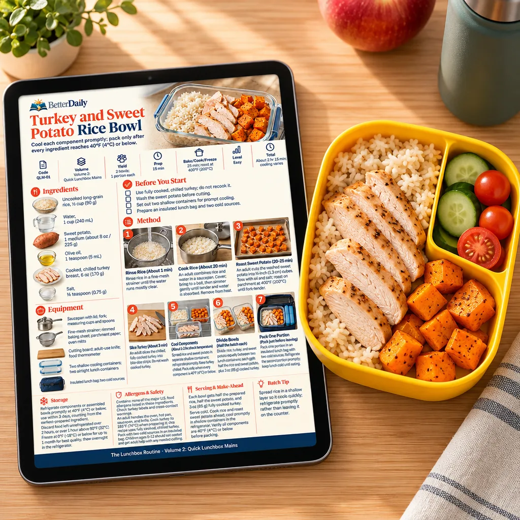 Colourful homemade school lunch in a divided lunchbox